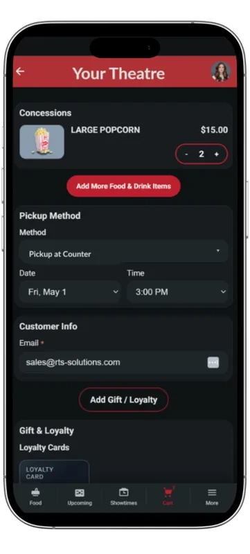 RTS mobile checkout with loyalty
